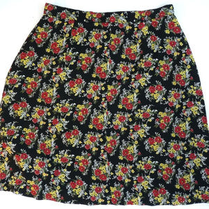 Chaus ladies skirt size 14 A line black red yellow